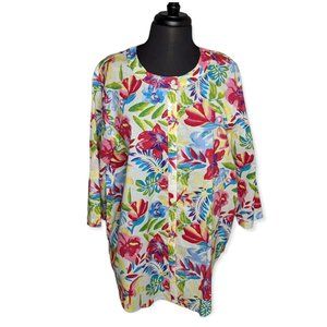 Blair Long Sleeve Floral Top Size XL